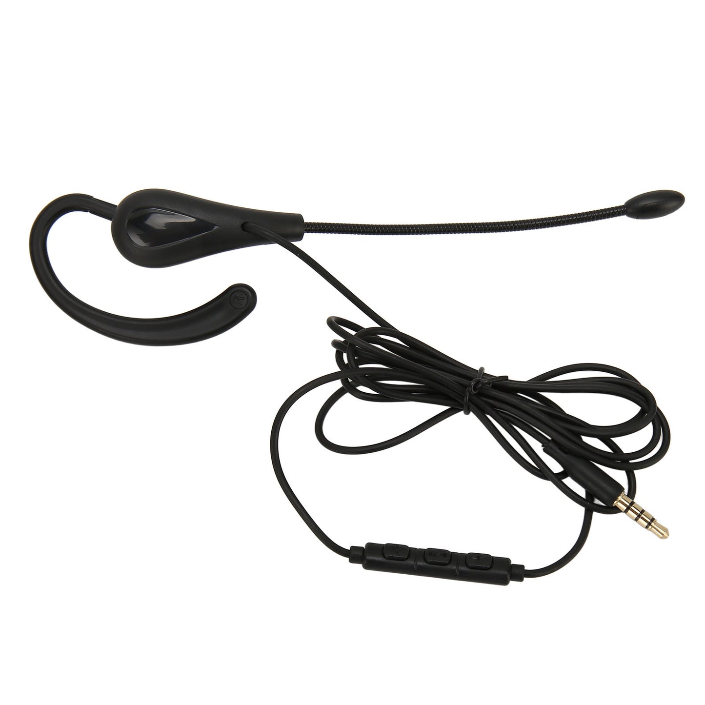 Single Ear Headset with Microphone Wired Noise Cancelling Lightweight Monaural Earpiece Headset For Call Center Office Type C