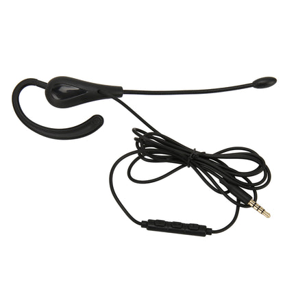 Single Ear Headset with Microphone Wired Noise Cancelling Lightweight Monaural Earpiece Headset For Call Center Office Type C