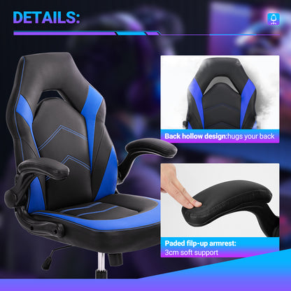 PU Leather Ergonomic Office Chair Swivel Computer Gaming Chair With Lumbar Support