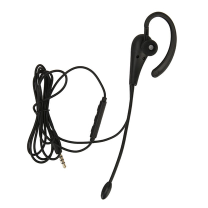 Single Ear Headset with Microphone Wired Noise Cancelling Lightweight Monaural Earpiece Headset For Call Center Office Type C