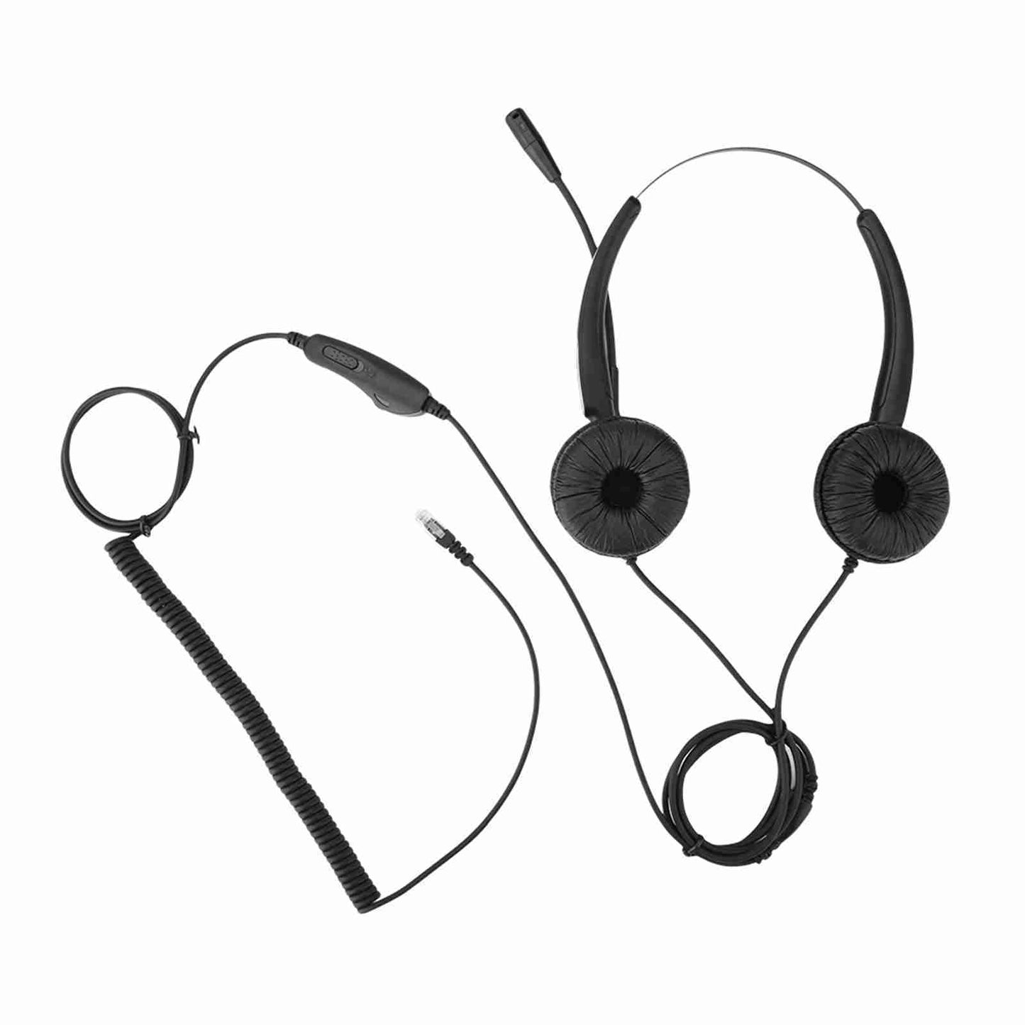 Phone Headset RJ9 Call Center Headset with Noise Cancelling Mic With Volume Adjustment &amp; Mute