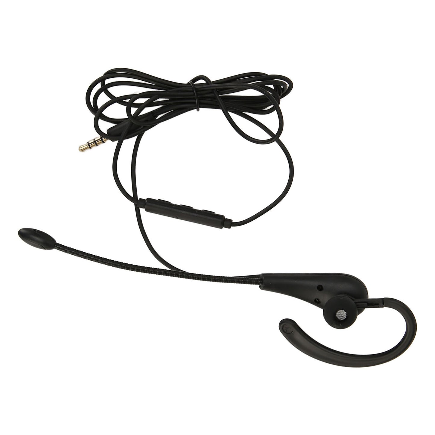 Single Ear Headset with Microphone Wired Noise Cancelling Lightweight Monaural Earpiece Headset For Call Center Office Type C