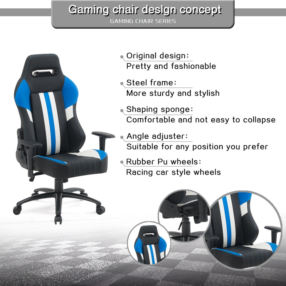 High Back Gaming Chair Racing Office Chair with PU Leather